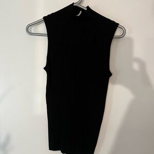 525 America Black Ribbed Tank Top